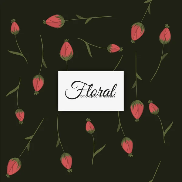 Trendy Seamless Floral Pattern Vector Illustration — 스톡 벡터