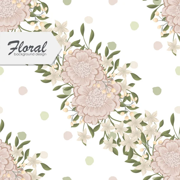 Motif Floral Sans Couture Tendance Dans Illustration Vectorielle — Image vectorielle