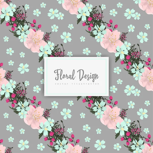 Trendy Seamless Floral Pattern Στην Απεικόνιση Διάνυσμα — Διανυσματικό Αρχείο