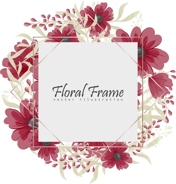 Renkli çiçekli çerçeve çiçek.