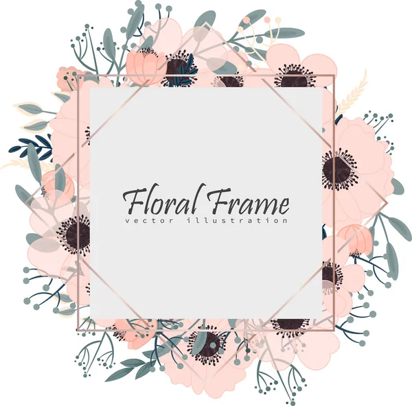 Renkli çiçekli çerçeve çiçek.