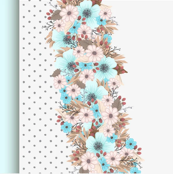 Cadre Floral Avec Fleur Colorée — Image vectorielle