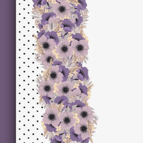 Floral Frame Met Kleurrijke Bloem — Stockvector