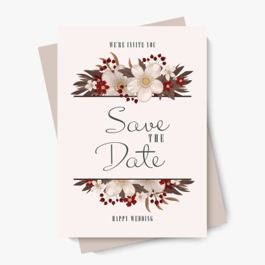 Düğün şablonu için çiçek arkaplanı