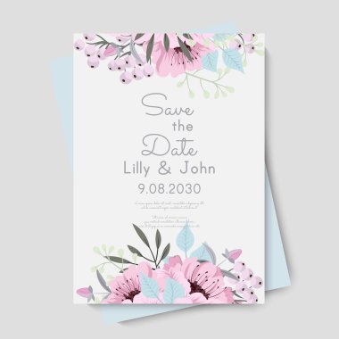 Çiçek düğün arka plan şablonu