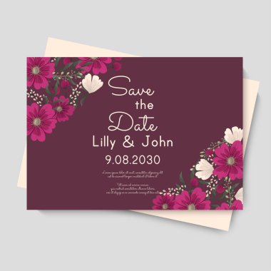 Düğün şablonu için çiçek arkaplanı