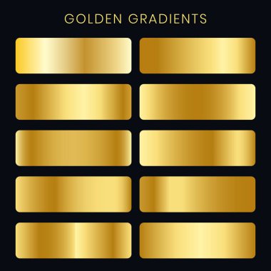 Golden Gradient Swatch Collection for Luxury Design and Branding