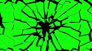 Broken Glass Footage  Green Screen Shatter Animation 4K