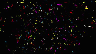  Siyah/yeşil 4k arka plan Bottom_Center_Carved gerçekçi çok renkli konfeti çok şekil kurşun Popper patlamalar çekim düşüyor. Düğün, Doğum günü, kutlama, karnaval, parti veya tatil