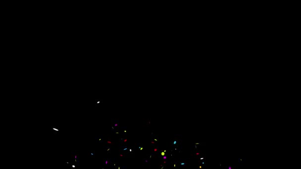 Haut _ Droite _ _ Multi forme Réaliste Multicolore Confettis Multi Forme Coup de feu Popper Explosions Tir Tombé noir / vert 4k fond. Anniversaire, Anniversaire, Fête, Fête, Fête, Mariage 