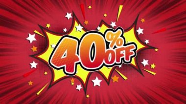  Word Retro karikatür komik kabarcıklar Popup stil ifadeler renkli bomba ve duman şerit noktalı ve kırmızı hız radyal sorunsuz döngü animasyon siyah / yeşil ekran satırı 4k kapalı %40 arka plan doodle