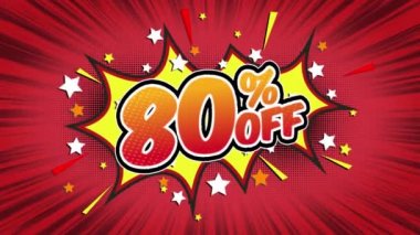 Word Retro karikatür komik kabarcıklar Popup stil ifadeler renkli bomba ve duman şerit noktalı ve kırmızı hız radyal sorunsuz döngü animasyon siyah / yeşil ekran satırı 4k % 80 arka plan doodle