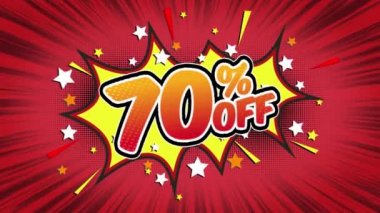  Word Retro karikatür komik kabarcıklar Popup stil ifadeler renkli bomba ve duman şerit noktalı ve kırmızı hız radyal sorunsuz döngü animasyon siyah / yeşil ekran satırı 4k kapalı % 70 arka plan doodle