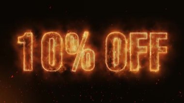 Word sıcak Burning gerçekçi yangın alevleri Sparks duman ve sürekli olarak % 10, sorunsuz bir şekilde animasyon döngü