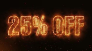 %25 off Word sıcak Burning gerçekçi yangın alevleri Sparks duman ve sürekli üzerinde sorunsuz bir şekilde animasyon döngüsü