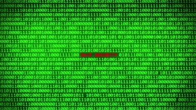 Duvar yeşil ikili kod tarihi güvenlik kelime arasında rastgele ikili veri matris arka plan ortaya