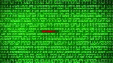 Bilgi güvenlik kelime arasında rastgele ikili veri matris arka plan açığa yeşil ikili kod duvarına