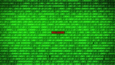Kötü amaçlı yazılım kelime arasında rastgele ikili veri matris arka plan açığa yeşil ikili kod duvarına