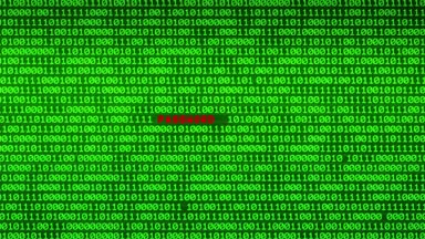 Duvar parola açığa yeşil ikili kod Word rasgele ikili veri matris arka plan arasında kırık