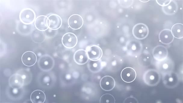 Círculo Pontos Redondos Animação Lateral Abstract Flickering Metálico Brilhando Partículas — Vídeo de Stock