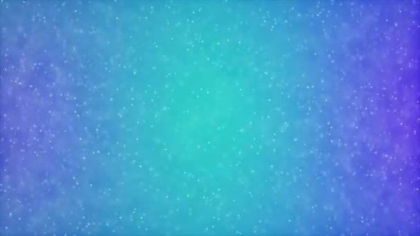 Blauwe Dubbele Kant Abstract Knipperen Gloeiende Glittering Bokeh Achtergrond Deeltjes — Stockvideo