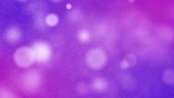 Puntini Viola Lampeggiante Abstract Lampeggiante Incandescente Glittering Bokeh Fondale Particelle — Video Stock