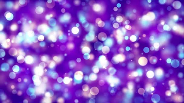 Smooth Slow Purple Abstract Lampeggiante Incandescente Glittering Bokeh Sullo Sfondo — Video Stock