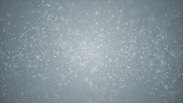 Branco Cinza Movimento Abstrato Piscando Brilhando Brilhando Bokeh Fundo Partículas — Vídeo de Stock