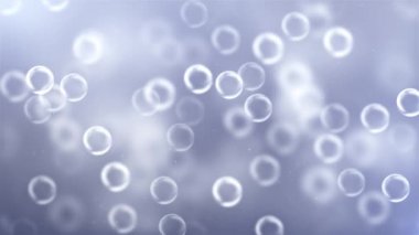 yavaş hareket kabarcık beyaz ve gri sorunsuz yükselen sabun yüzen ve döngü parçacık kabarcık animasyon arka plan hareketli kabarcıklar