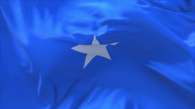 46. Somali bayrak rüzgar sürekli sorunsuz döngü arka planda sallayarak.