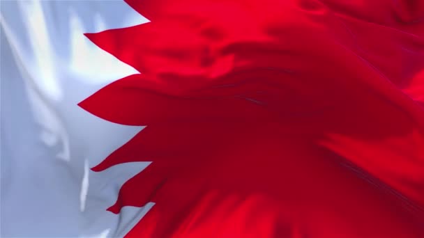 67. Bahrain Flag Waving in Wind Continuous Seamless Loop Background. — Stock Video