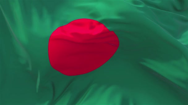 68. Bangladesh Flagge schwenken im Wind kontinuierliche nahtlose Schleife Hintergrund. — Stockvideo