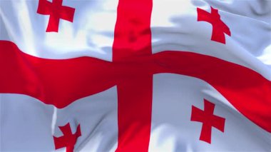 116. Gürcistan Flag rüzgar sürekli sorunsuz döngü arka planda sallayarak.