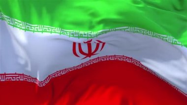 123. Iran bayrak rüzgar sürekli sorunsuz döngü arka planda sallayarak.