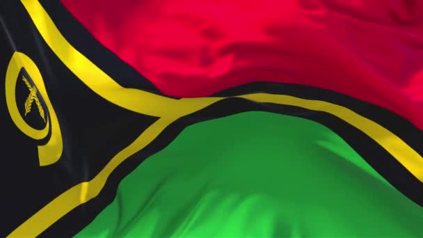 141. Vanuatu Drapeau agitant dans le vent continu fond de boucle sans couture . — Video