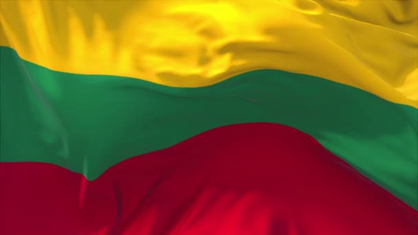 145. Lituanie Drapeau agitant dans le vent Continuous Seamless Loop Background .