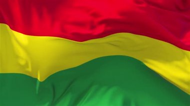 158. Bolivya rüzgar Slow Motion animasyon bayrak sallıyor. 4k gerçekçi kumaş doku bayrak pürüzsüz üfleme rüzgarlı bir günde sürekli kesintisiz döngü arka plan.