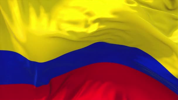 165. Colombie Drapeau agitant dans le vent Boucle sans couture continue Contexte . — Video