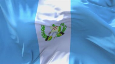214. Guatemala bayrak rüzgar sürekli sorunsuz döngü arka planda sallayarak.