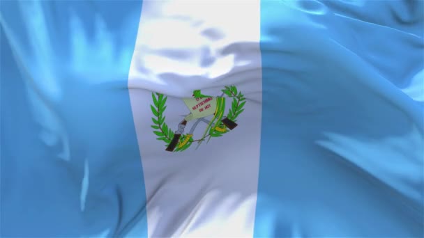 214. Γουατεμάλα σημαία κυματίζει στο παρασκήνιο συνεχή αδιάλειπτη βρόχο Άνεμος. — Αρχείο Βίντεο