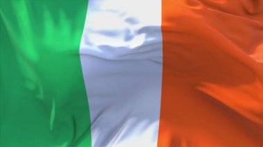 217. İrlanda bayrak rüzgar sürekli sorunsuz döngü arka planda sallayarak.