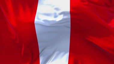 232. Peru bayrak rüzgar sürekli sorunsuz döngü arka planda sallayarak.