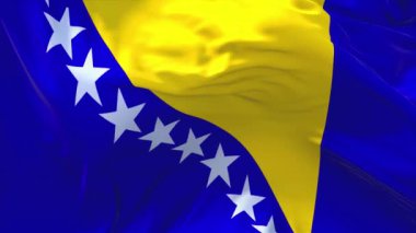 242. Bosna Hersek bayrak sallayarak sürekli sorunsuz döngü arka plan.