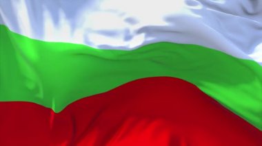 244. Bulgaristan bayrak rüzgar sürekli sorunsuz döngü arka planda sallayarak.