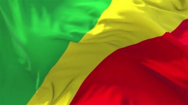 250. Cumhuriyeti Kongo bayrak sallayarak sürekli sorunsuz döngü arka plan.