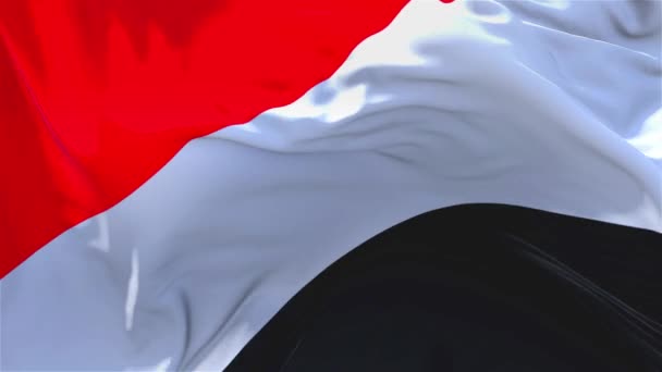 254. prinsdom Sealand vlag zwaaien doorlopend naadloze achtergrond. — Stockvideo