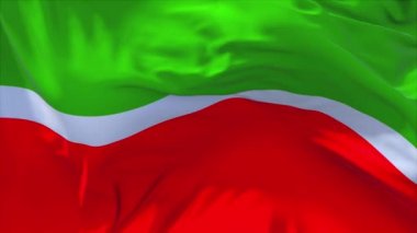 293. Tataristan bayrak rüzgar sürekli sorunsuz döngü arka planda sallayarak.