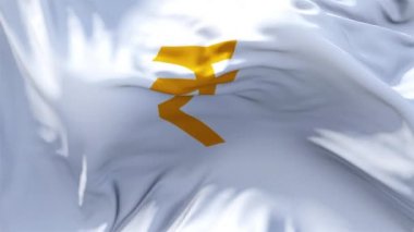 317. Hint Rupisi bayrak rüzgar sürekli sorunsuz döngü arka planda sallayarak.