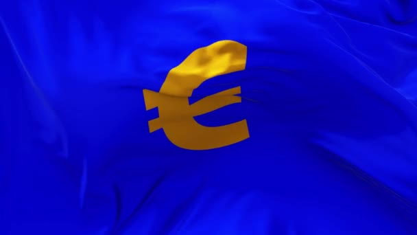 316. European Euro Flag Waving in Wind Continuous Seamless Loop Background. — Stock Video