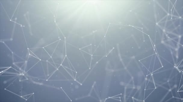 Lus futuristische technologie moleculaire abstracte Plexus achtergrond. Netwerk — Stockvideo